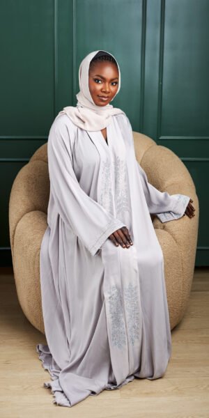 Silver Aura Abaya